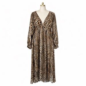 NWOT ASOS Design Curve Animal Print Midi Dress (18)